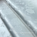 Polyester Spandex Woven White Floral Jacquard Satin Fabric